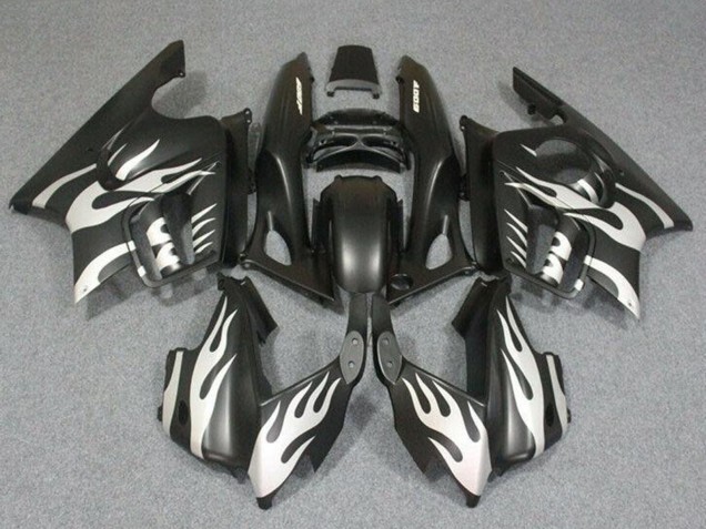 Honda CBR600 F3 Motorrad Verkleidung 1995-1996 - Weiss Matt Schwarz Flamme