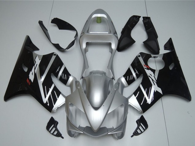 Honda CBR600 F4i Motorrad Verkleidung 2001-2003 - Silber Glanzendes Schwarz
