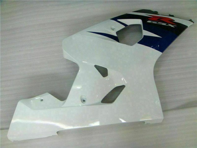 Suzuki GSXR 600/750 Motorrad Verkleidung 2004-2005 - Weiss Blau Glanzendes Schwarz Rot