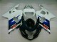 Suzuki GSXR 600/750 Motorrad Verkleidung 2004-2005 - Weiss Blau Glanzendes Schwarz Rot