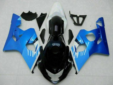 Suzuki GSXR 600/750 Motorrad Verkleidung 2004-2005 - Weiss Blau Schwarz