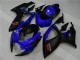 Suzuki GSXR 600/750 Motorrad Verkleidung 2006-2007 - Blau Matt Schwarz Rot