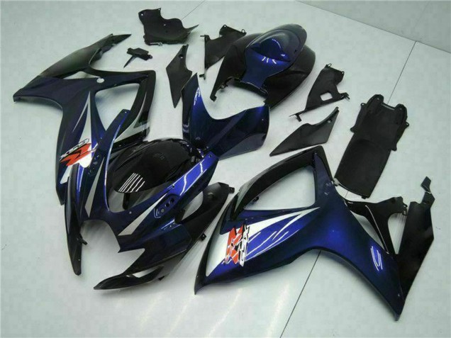 Suzuki GSXR 600/750 Motorrad Verkleidung 2006-2007 - Glanzendes Schwarz Blau