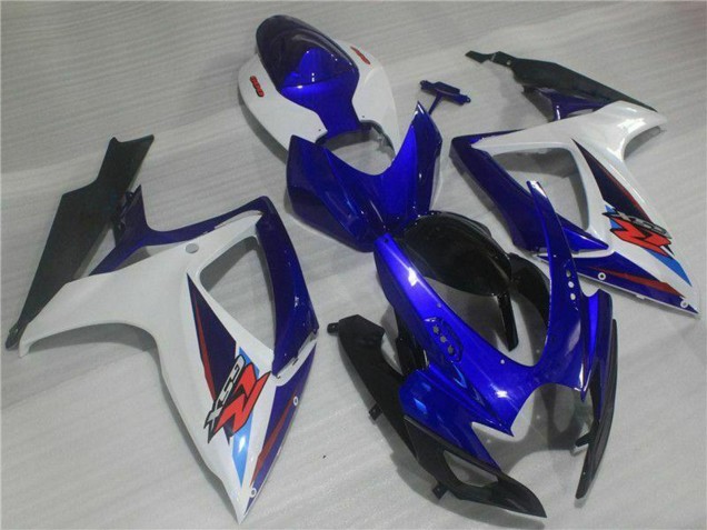 Suzuki GSXR 600/750 Motorrad Verkleidung 2006-2007 - Weiss Blau Schwarz Rot