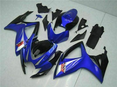 Suzuki GSXR 600/750 Motorrad Verkleidung 2006-2007 - Blau Weiss Glanzendes Schwarz Rot