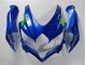 Suzuki GSXR 600/750 Motorrad Verkleidung 2008-2010 - Blau Weiss Grun Schwarz