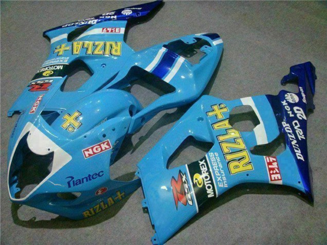 Suzuki GSXR 1000 Motorrad Verkleidung 2003-2004 - Blau Weiss Gelb Rizla