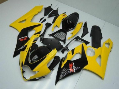 Suzuki GSXR 1000 Motorrad Verkleidung 2005-2006 - Gelb Glanzendes Schwarz Rot