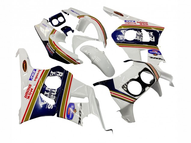 Honda CBR400RR NC29 Motorrad Verkleidung 1990-1999 - Weiss Gold Rot Dunkel Blau Rothmans