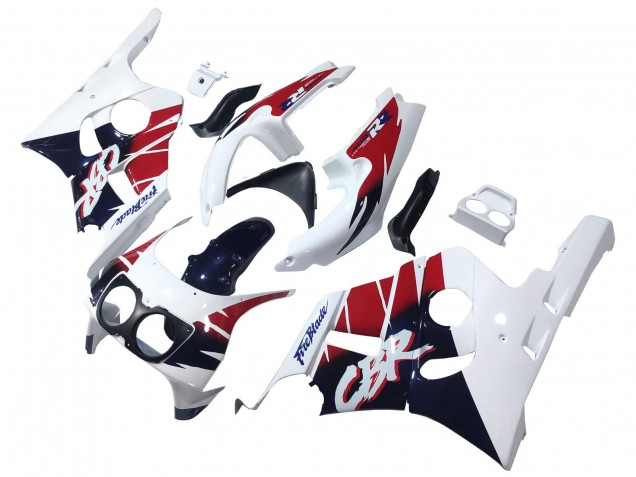 Honda CBR400RR NC29 Motorrad Verkleidung 1990-1999 - Weiss Rot Dunkel Blau Fireblade
