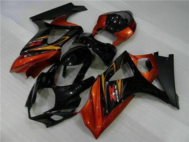 Suzuki GSXR 1000 Motorrad Verkleidung 2007-2008 - Schwarz Orange