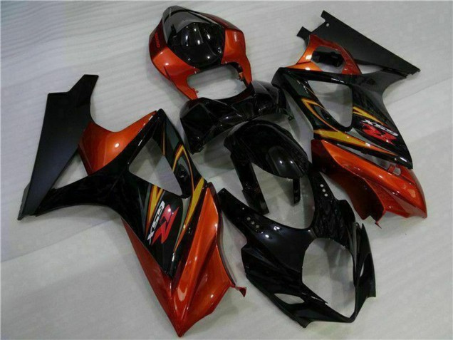 Suzuki GSXR 1000 Motorrad Verkleidung 2007-2008 - Schwarz Orange