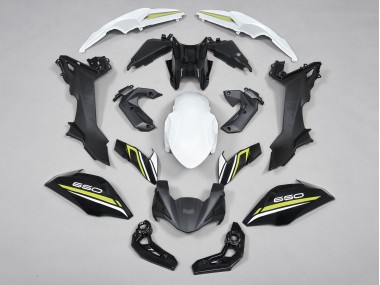 Kawasaki Ninja Z650 Motorrad Verkleidung 2017-2019 - Schwarz Weiss Gelb