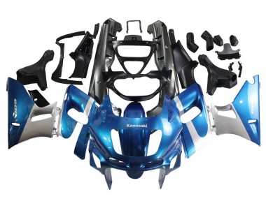 Kawasaki ZZR400 Motorrad Verkleidung 1993-2007 - Blau Silber Schwarz