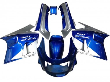 Kawasaki ZZR1100 Motorrad Verkleidung 1990-1992 - Blau Weiss Grau