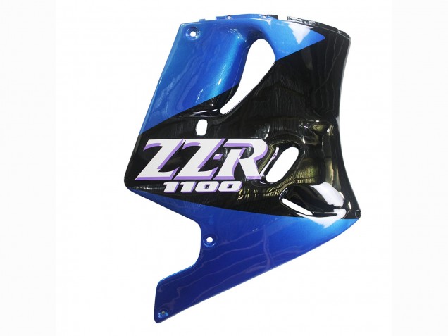 Kawasaki ZZR1100 Motorrad Verkleidung 1990-1992 - Blau Glanzendes Schwarz