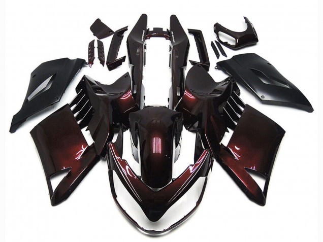Kawasaki GTR1400/ZG1400 Motorrad Verkleidung 2007-2009 - Kastanienbraun Rot Schwarz