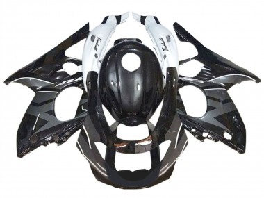 Yamaha YZF600R Thundercat Motorrad Verkleidung 1996-2007 - Glanzendes Schwarz Grau Weiss