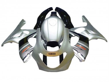Yamaha YZF600R Thundercat Motorrad Verkleidung 1996-2007 - Silber Grau Glanzendes Schwarz
