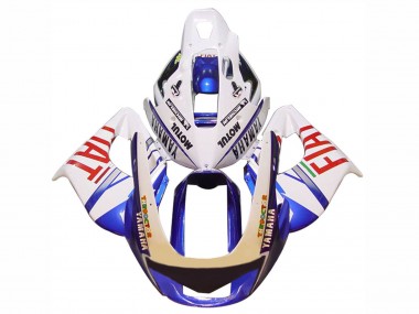 Yamaha YZF 1000R Thunderace Motorrad Verkleidung 1997-2007 - Weiss Blau Fiat Motul
