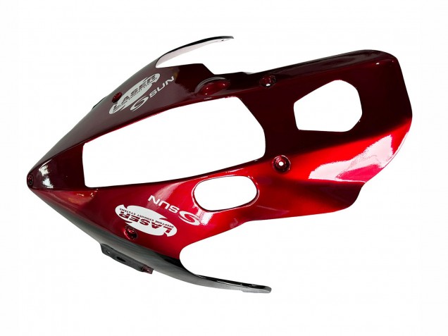 Yamaha YZF 1000R Thunderace Motorrad Verkleidung Kit 1997-2007 - Schwarz mit Rot Flamme