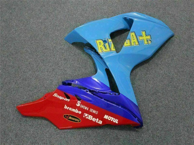 Suzuki GSXR 1000 Motorrad Verkleidung 2009-2016 - Blau Gelb Rizla 19 Rot