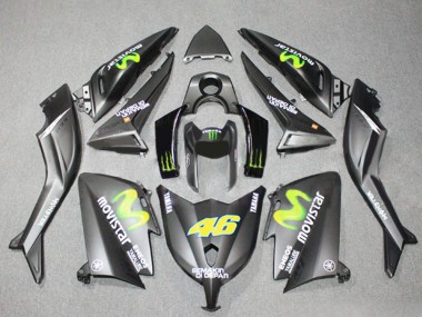 Yamaha TMAX530 Motorrad Verkleidung 2012-2014 - Matt Grau Gelb Semakin Didepan ENEOS Yamalube MoviStar 46