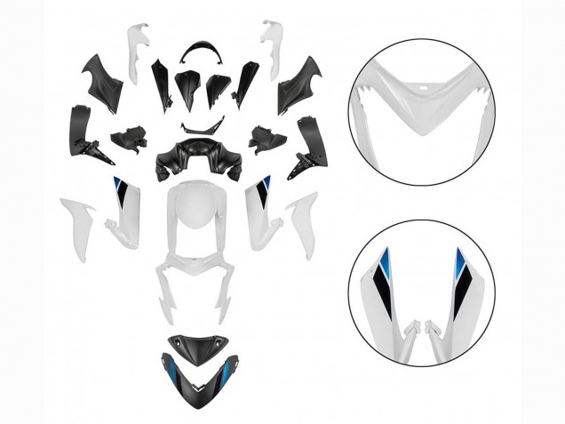 Suzuki GSX-S 1000 Motorrad Verkleidung 2015-2020 - Schwarz Weiss