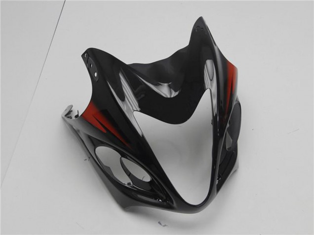 Suzuki GSXR 1300 Hayabusa Motorrad Verkleidung 2008-2020 - Glanzendes Schwarz Rot