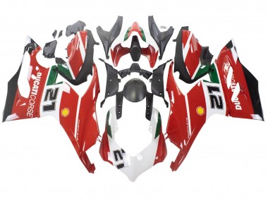 Ducati Panigale V2 Motorrad Verkleidung 2020-2024 - Weiss Rot Grun Matt Schwarz Corse 21
