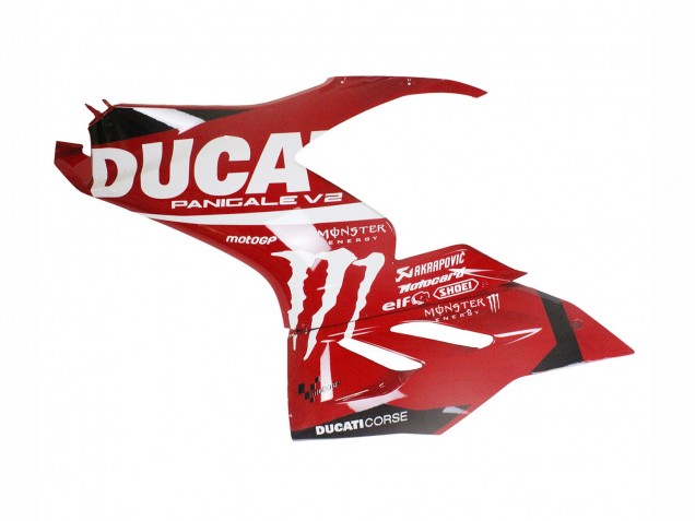 Ducati Panigale V2 Motorrad Verkleidung 2020-2024 - Rot Glanzendes Schwarz Monster Corse