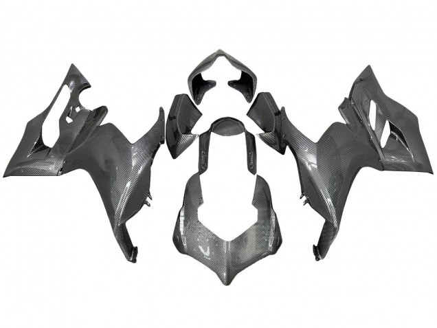 Ducati Panigale V2 Motorrad Verkleidung 2020-2024 - Schwarzer Carbonfaser Stil