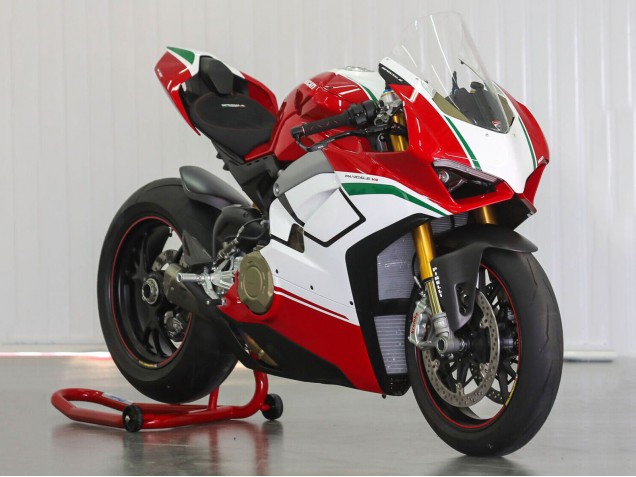 Ducati Panigale V4 V4S Motorrad Verkleidung 2018-2019 - Weiss Rot Grun Glanzendes Schwarz