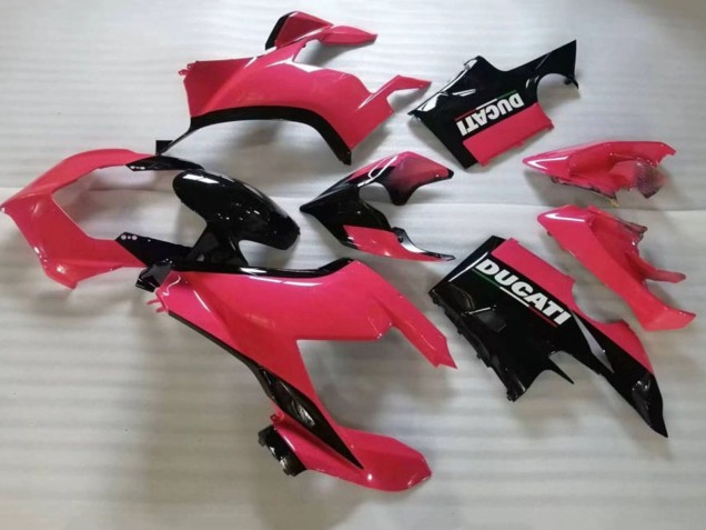Ducati Panigale V4 V4S Motorrad Verkleidung 2020-2021 - Rosa Glanzendes Schwarz