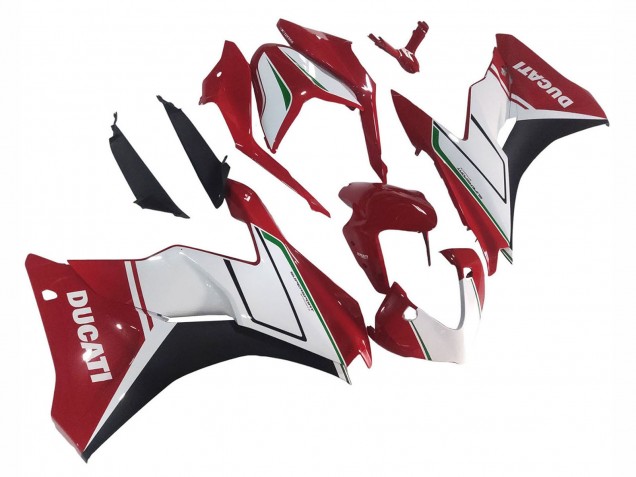 Ducati Supersport 939/939S Motorrad Verkleidung 2017-2022 - Weiss Rot Schwarz Grun