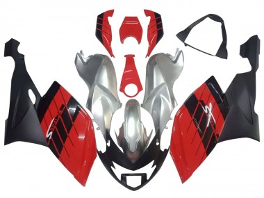 BMW K1200S Motorrad Verkleidung 2005-2010 - Silber Rot Schwarz