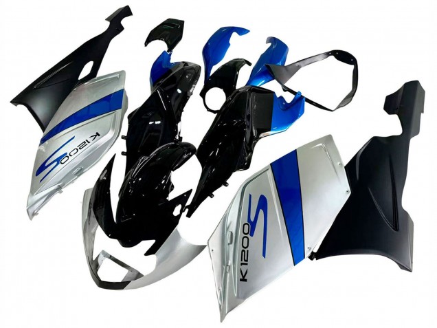 BMW K1200S Motorrad Verkleidung 2005-2010 - Silber Blau Schwarz