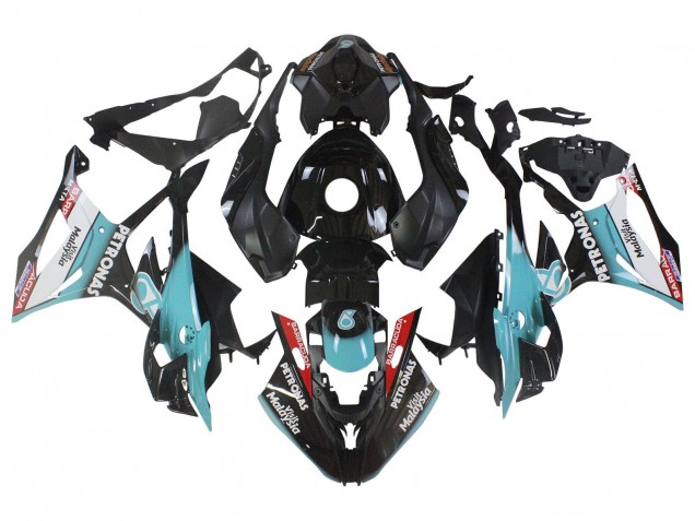 BMW S1000RR Motorrad Verkleidung 2023-2024 - Hellblau Matt Schwarz Petronas