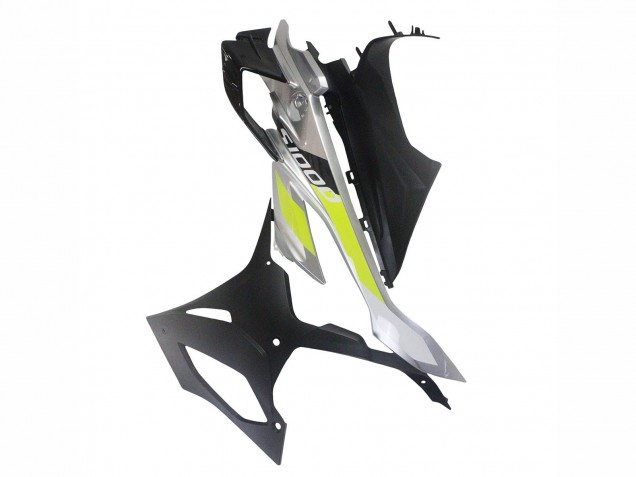 BMW S1000RR Motorrad Verkleidung 2023-2024 - Silber Matt Schwarz Limetten Grun