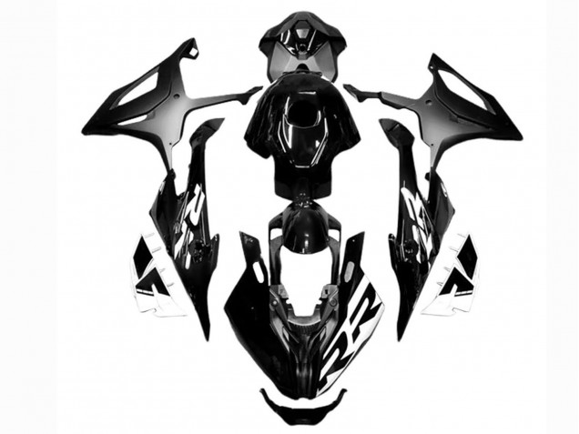 BMW S1000RR Motorrad Verkleidung 2023-2024 - Glanzendes Schwarz Matt Schwarz Weiss