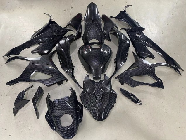 BMW S1000RR Motorrad Verkleidung 2023-2024 - Glanzendes Schwarz Carbonfaser
