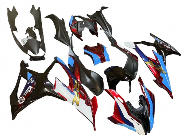 BMW S1000RR Motorrad Verkleidung 2019-2022 - Schwarz Rot Blau