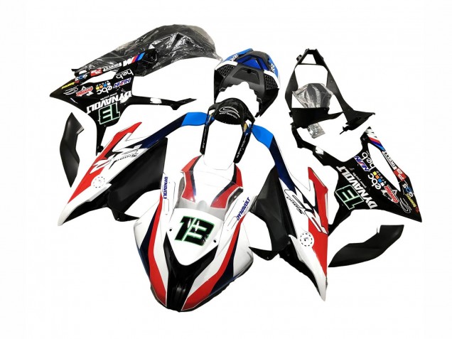 BMW S1000RR Motorrad Verkleidung 2019-2022 - Schwarz Weiss Rot 13