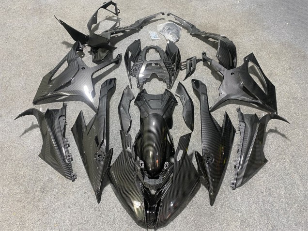 BMW S1000RR Motorrad Verkleidung 2019-2022 - Schwarze Carbonfaser