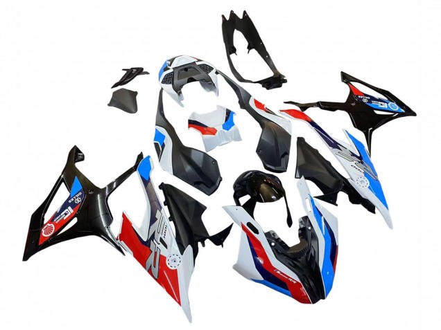 BMW S1000RR Motorrad Verkleidung 2019-2022 - Schwarz Rot Flamme