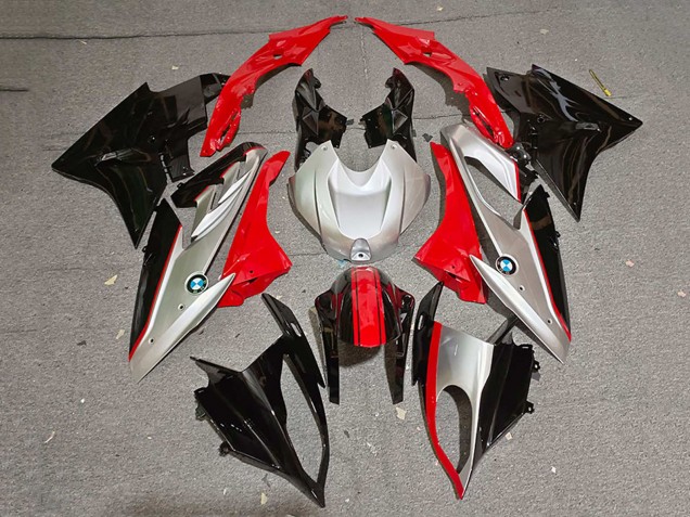 BMW S1000RR Motorrad Verkleidung 2019-2022 - Schwarz Silber Rot