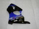 Kawasaki ZX6R Motorrad Verkleidung 2000-2002 - Blau Glanzendes Schwarz Elf Bridgestone