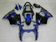 Kawasaki ZX6R Motorrad Verkleidung 2000-2002 - Blau Glanzendes Schwarz Elf Bridgestone