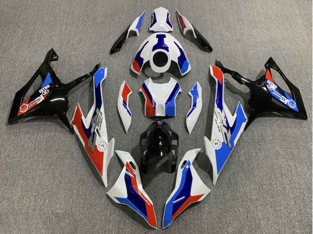 BMW S1000RR Motorrad Verkleidung 2019-2022 - Weiss Blau Rot