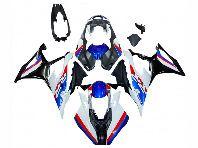 BMW S1000RR Motorrad Verkleidung 2019-2022 - Weiss Blau Rot